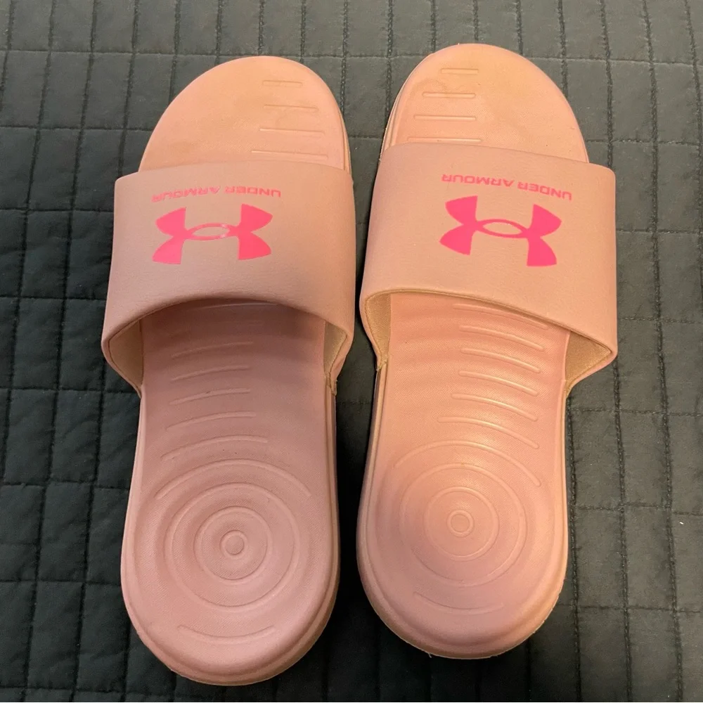 Under Armour Pink Slide Sandals. Women’s size 10. VGUC. Summer beach - Picture 8 of 10